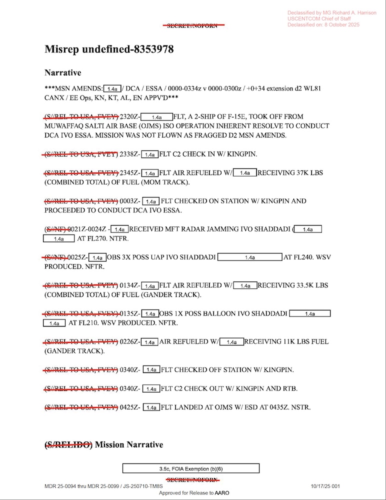 DOW UAP D19 Mission Report Syria February 21 2023