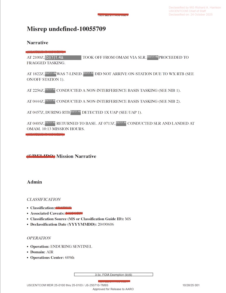 DOW UAP D27 Mission Report United Arab Emirates October 2023