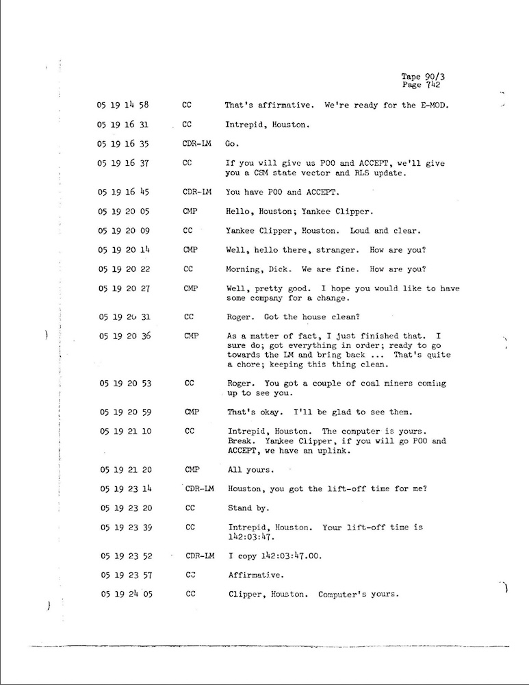 Apollo 12 Mission Transcript — Anomalous Observations, 1969
