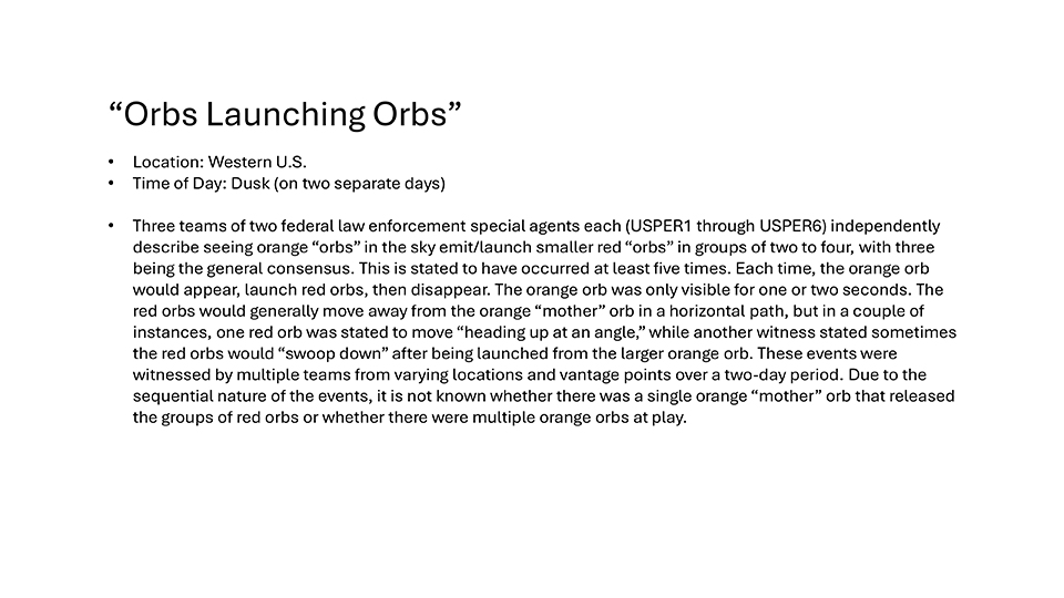 "Orbs Launching Orbs" — Western US Event, May 8, 2026